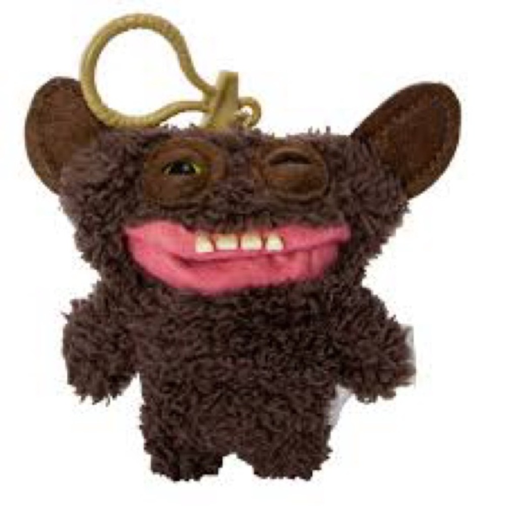 Fuggler “Grin Grin V3” Keychain – Funny Ugly Monster – Brown Fuzzy – 12cm